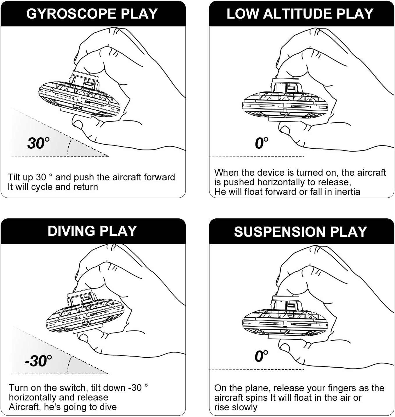Exciting Hand Operated Mini Drone - UFO Magic Flying Orb Ball with LED Lights - Perfect Indoor & Outdoor Gift for Kids and Teens Ages 6+!
