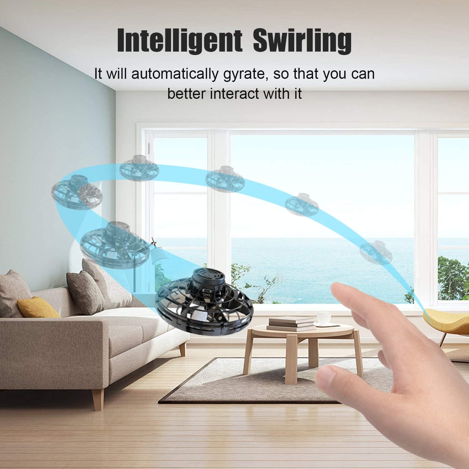 Exciting Hand Operated Mini Drone - UFO Magic Flying Orb Ball with LED Lights - Perfect Indoor & Outdoor Gift for Kids and Teens Ages 6+!