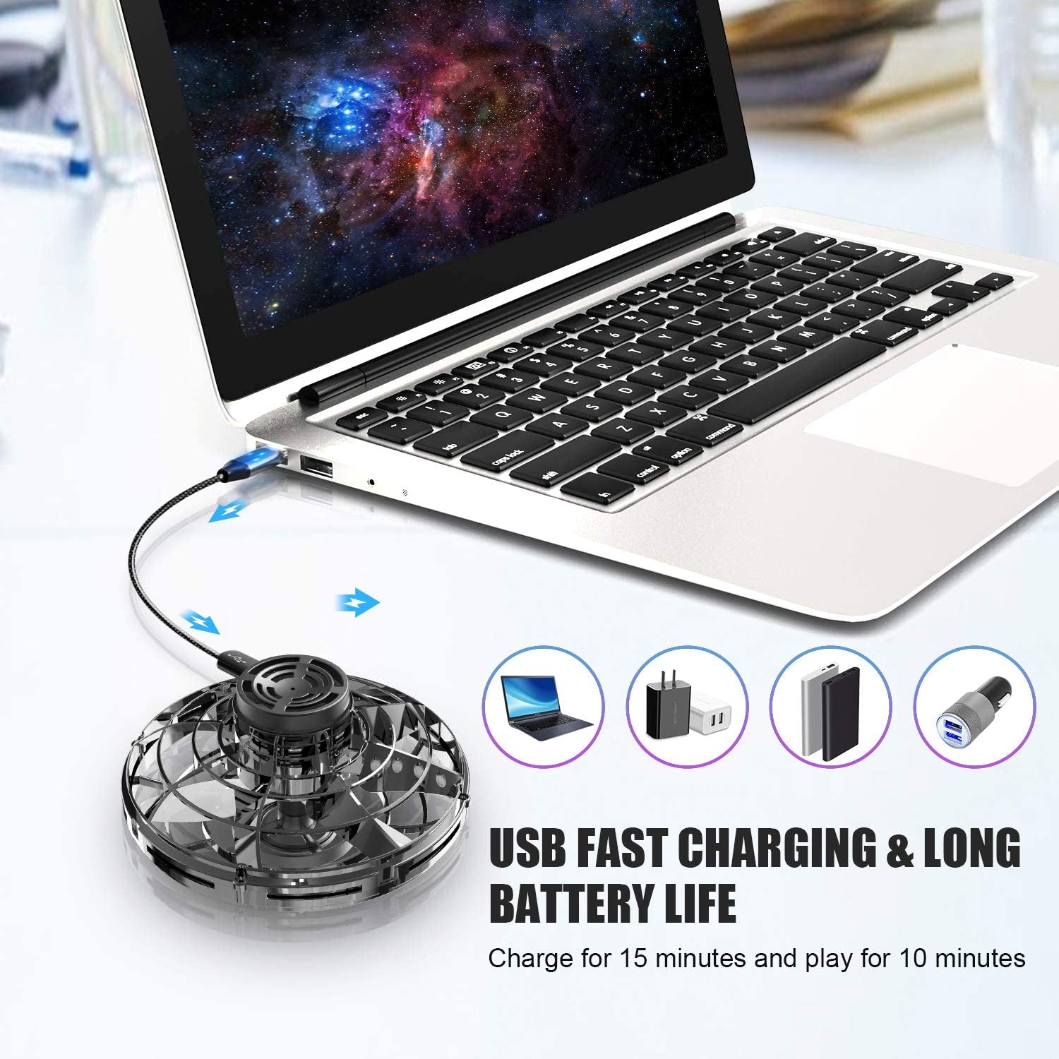 Exciting Hand Operated Mini Drone - UFO Magic Flying Orb Ball with LED Lights - Perfect Indoor & Outdoor Gift for Kids and Teens Ages 6+!